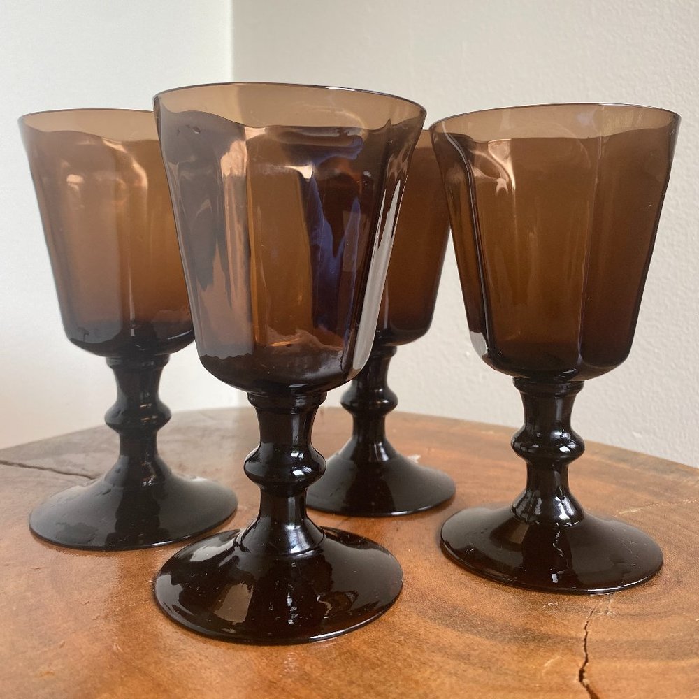 smoky quartz goblets